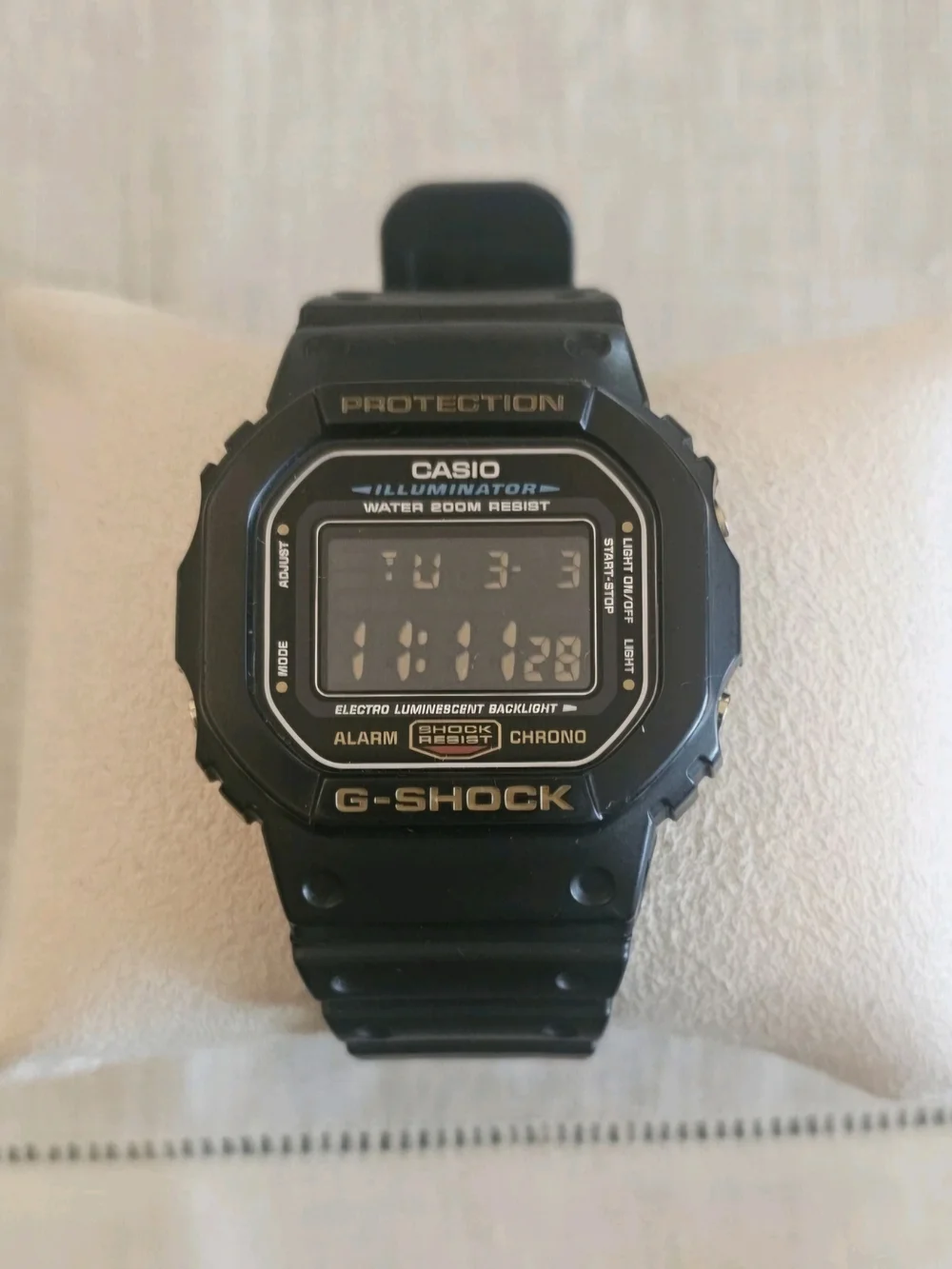 Casio G-Shock DW-5600 Bezel with DW 5025 Case Men's Black Digital Watch- 42mm